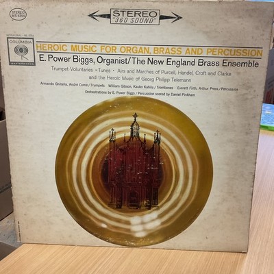 E. Power Biggs Heroic Music Organ Brass Percussion MS6354 Played VG+ PET RESCUE