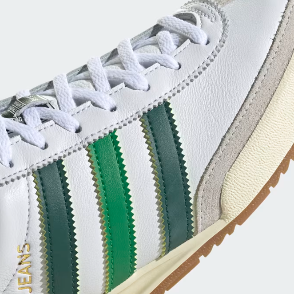 Adidas Jeans White Collegiate Green Gum Shoes - GW5755