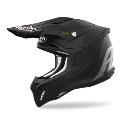 AIROH STRYCKER HELM SCHWARZ MATT ERWACHSENE MOTOCROSS OFF ROAD NEU MX GÜNSTIG MTB BMX
