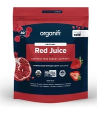 Organifi Red Juice Energy Support Superfood Powder Cordyceps Infused 30 Servings