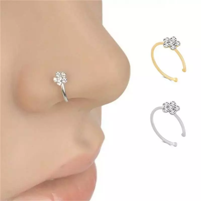 Crystal hoop 2024 nose ring