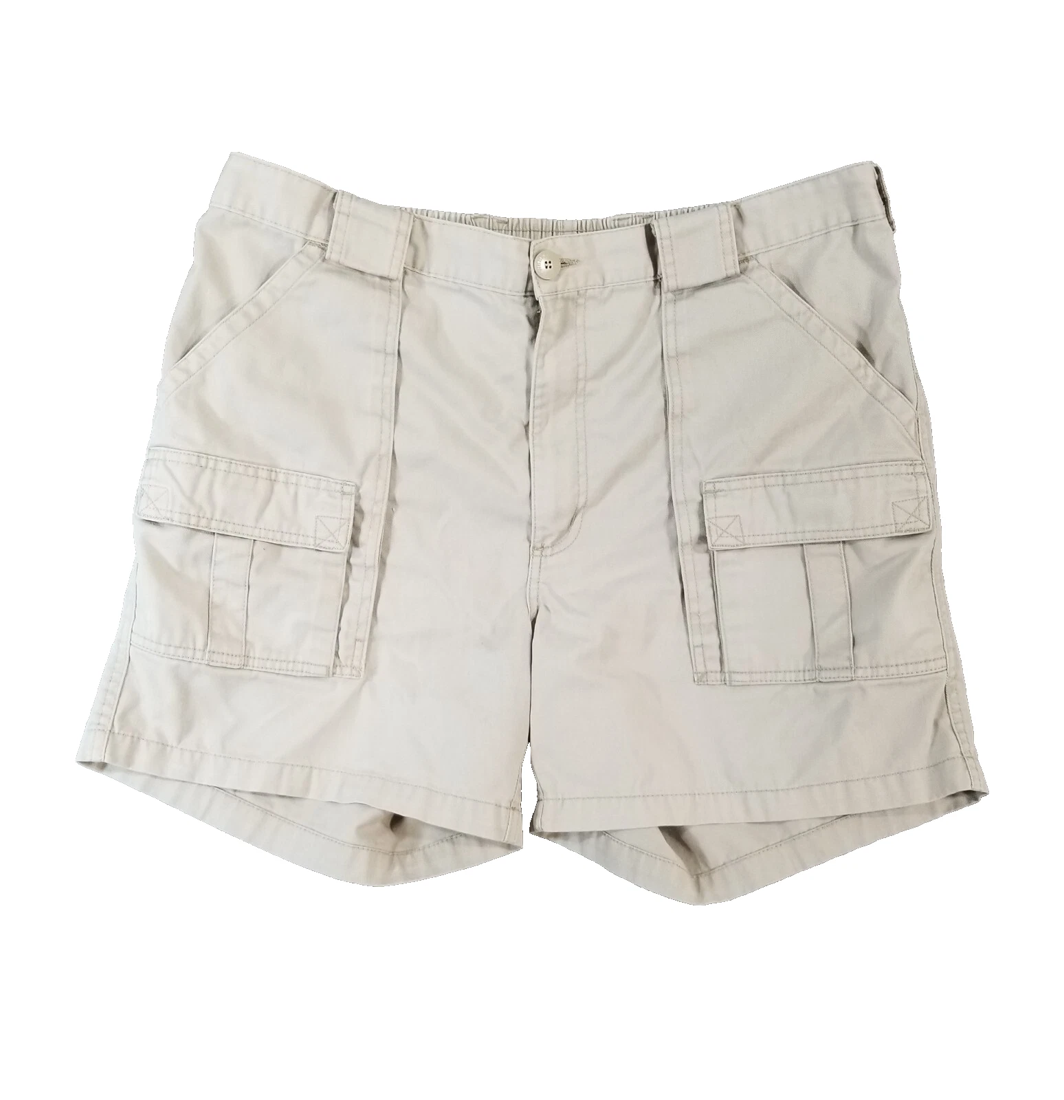 Weekender cargo hiking shorts men's 38x6 beige comfort waist outdoor retro
