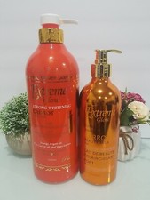 2in1 Set Extreme Glow Strong Lightening Carrot Lotion 500ml  Body Wash 1000ml