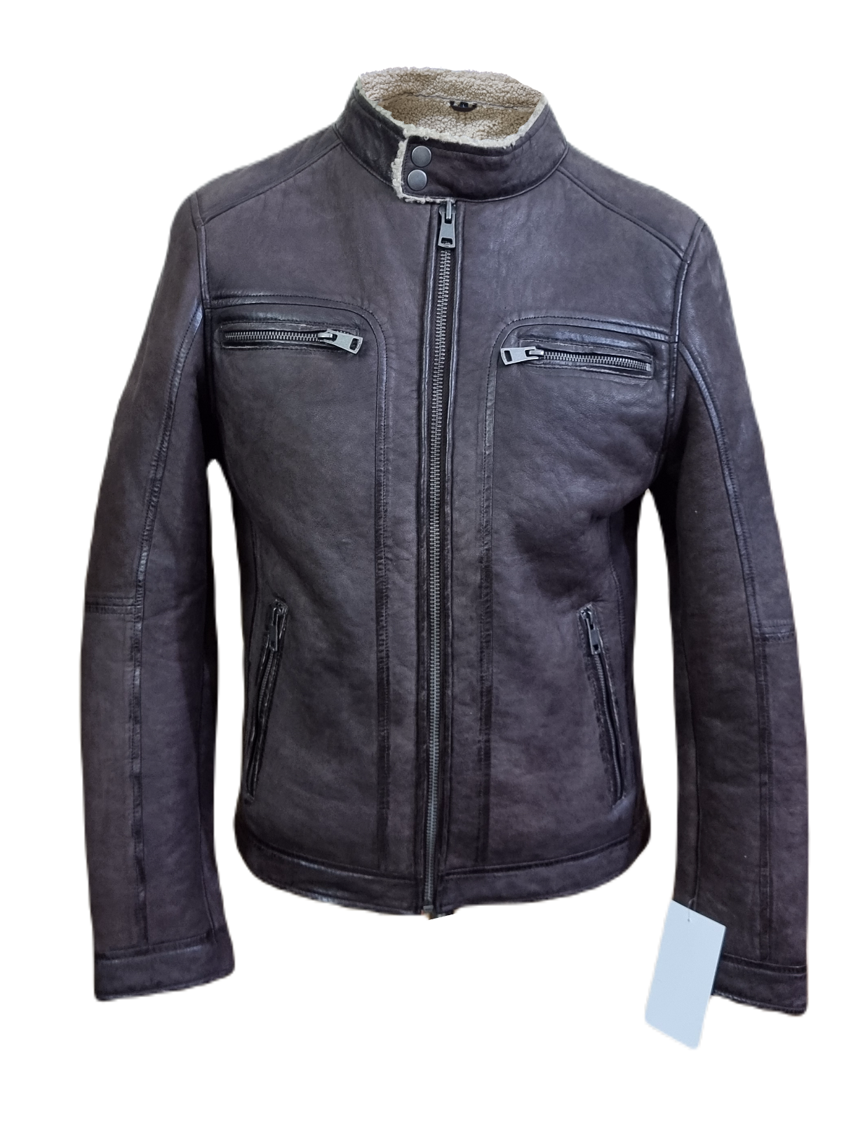 Mens Classic Brown Leather Jacket Sheep Stylish Fashion Premium Quality Jacket