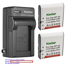Kastar Battery Wall Charger for Casio NP-40  Casio Exilim Zoom EX-Z1080 Camera
