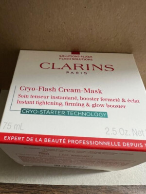 CLARINS Cryo-Flash Cream-Mask Tightening Firming & Glow Booster 2.5 oz NIB Fr Sh