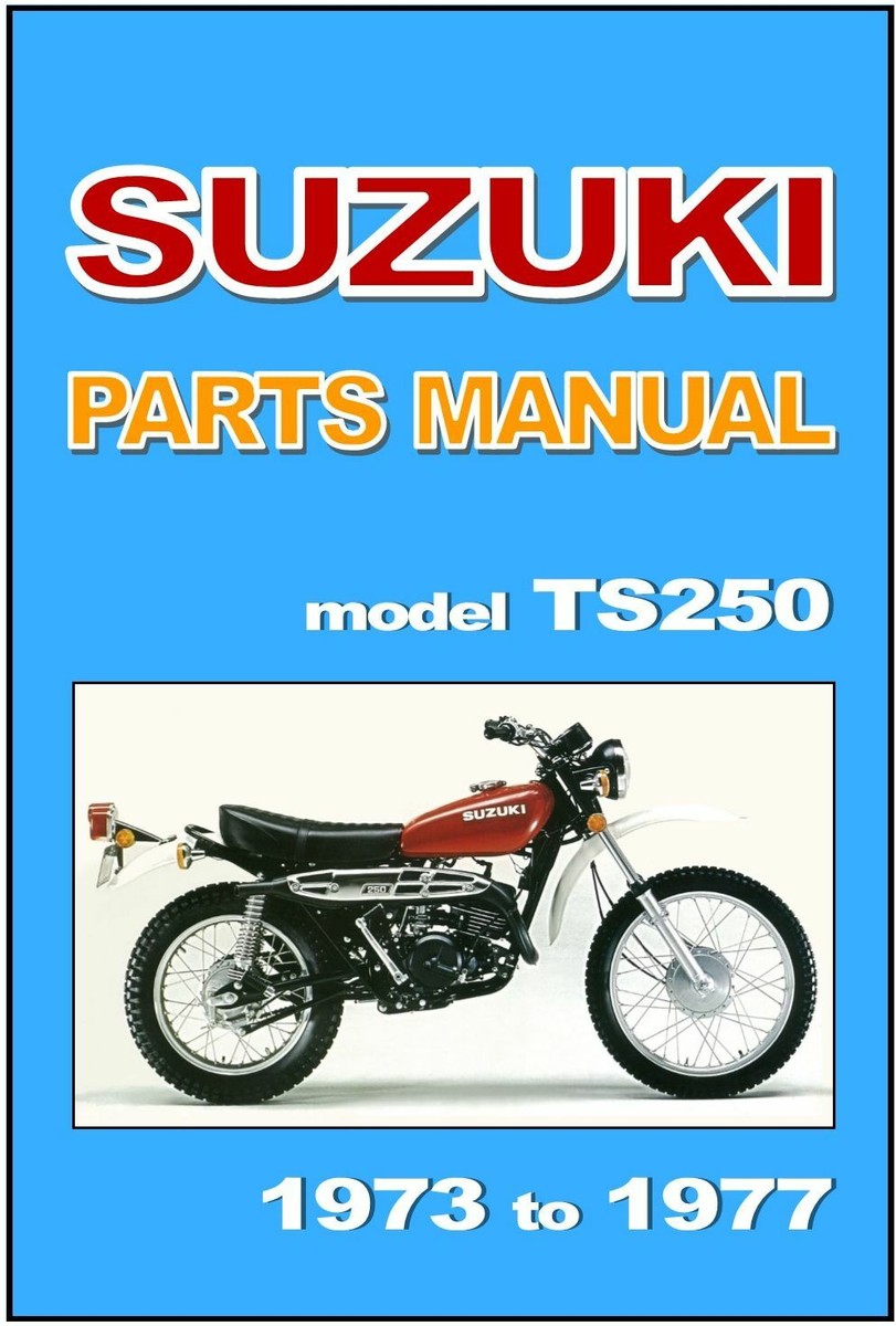 SUZUKI Parts Manual TS250 1973 1974 1975 1976 & 1977 SUZUKI Parts Manual TS250 1973 1974 1975 1976 & 1977