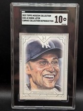 2023 Topps Museum Derek Jeter Canvas Collection Reprint SGC 10