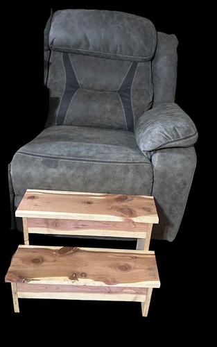 Handmade Doggie & Kids/Adult Step Stool Personalized 💥 Cedar/Red Oak - Picture 6 of 6
