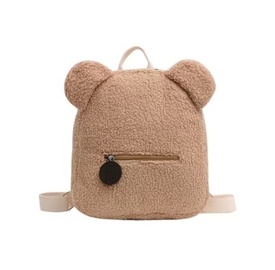  Pelziger Rucksack Plüsch Schüler klein süß Rucksäcke Mädchen Schultasche