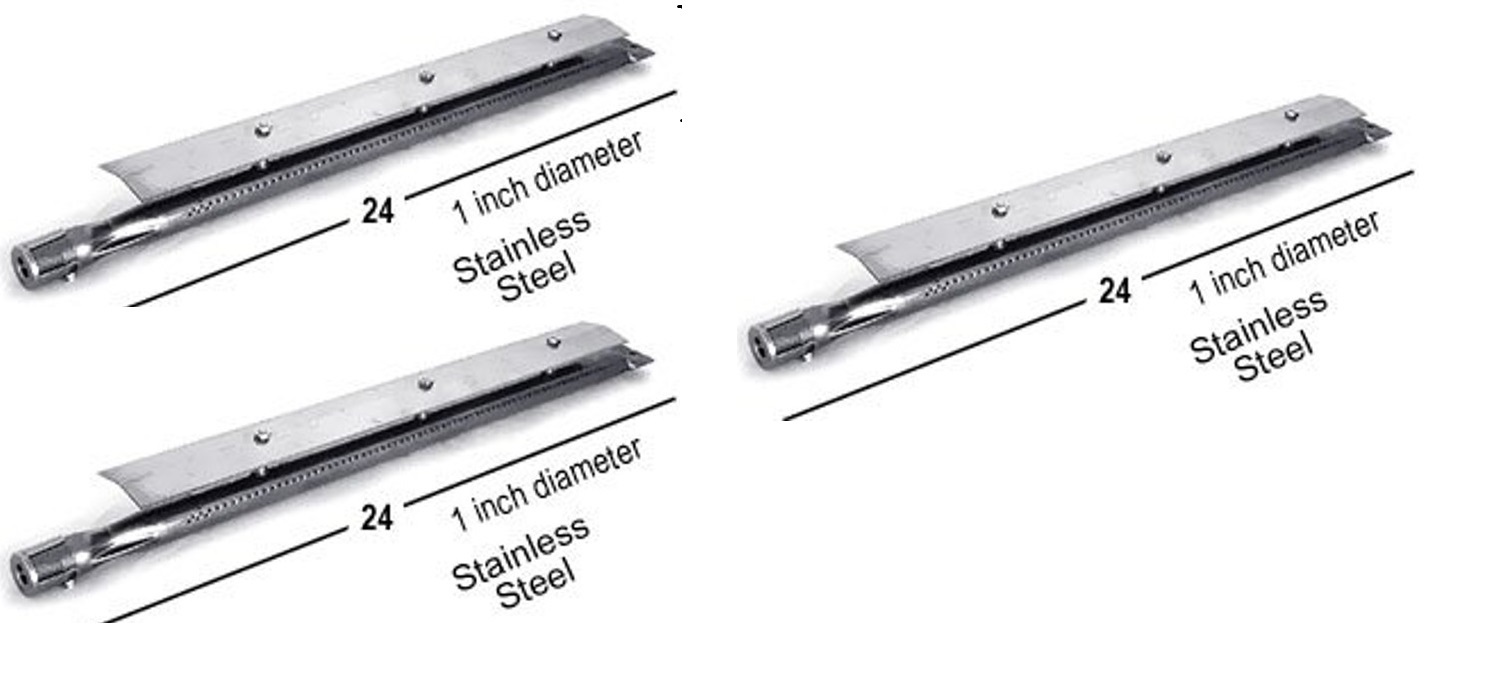 Viking Gas Grill Three Burners Straight 24" Stainless Steel w/ Top