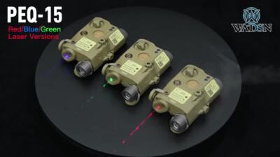 WADSN Tactical PEQ 15 LA5 Green Blue Red Dot Laser with IR