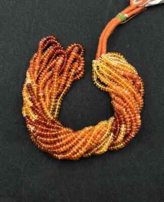 AAA+ Mexican Fire Opal Smooth Rondelle Beads 3mm Mexican opal beads 16 Inch
