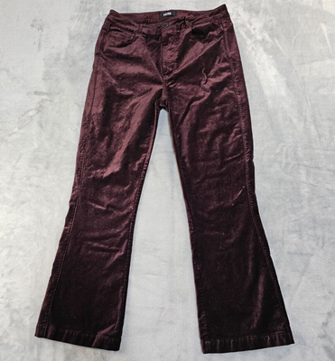 Paige Colette Crop Flare Jeans Womens 30 Purple Velvet Stretch