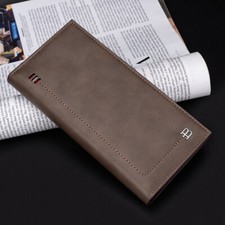 Long Wallet for Men Leather Bifold RFID Blocking Slim Credit Card Holder Wallet