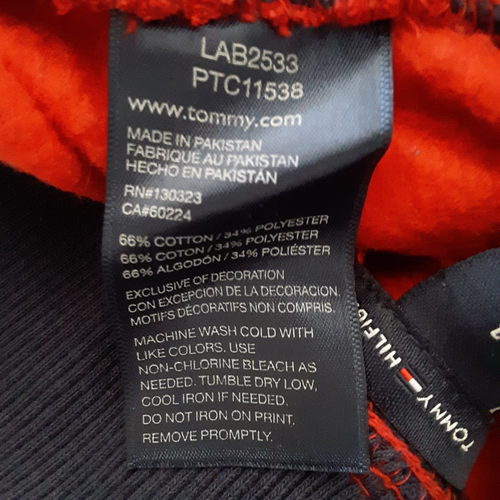 Tommy Hilfiger Little Boys Size 4 Logo Sweatpants Scarlet Sage Red Pockets - Picture 6 of 7