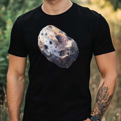 Herren T-Shirt Aquarell Asteroid Motiv Baumwolle Größe XS bis 5XL