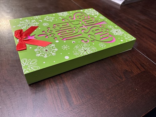 12 "x 9" beleuchtete Frohe Weihnachten Wanddeko Weihnachtskunst Leuchtbox Bronner’s EUC - Bild 9 von 12