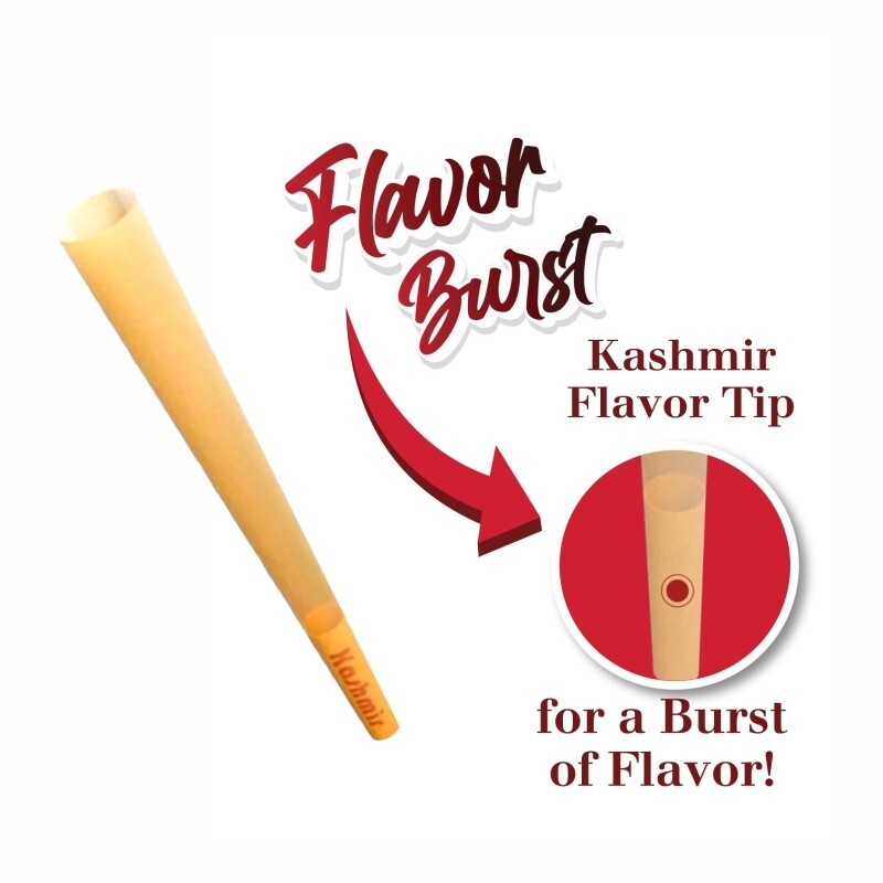 Kashmir Pre Rolled Cones Strawberry Flavored 1 1/4 Rolling Papers Cone 25 Ct Jar