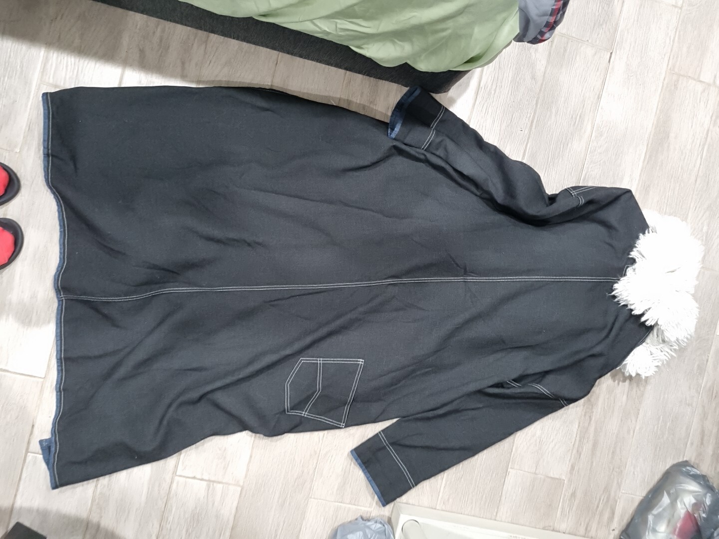 Armani Jeans collar patchwork bathrobe cardigan c… - image 21