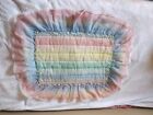 Vintage Kodofill 1960s Pillow Sham Everwear Rainbow Bedding Bedroom Fabric