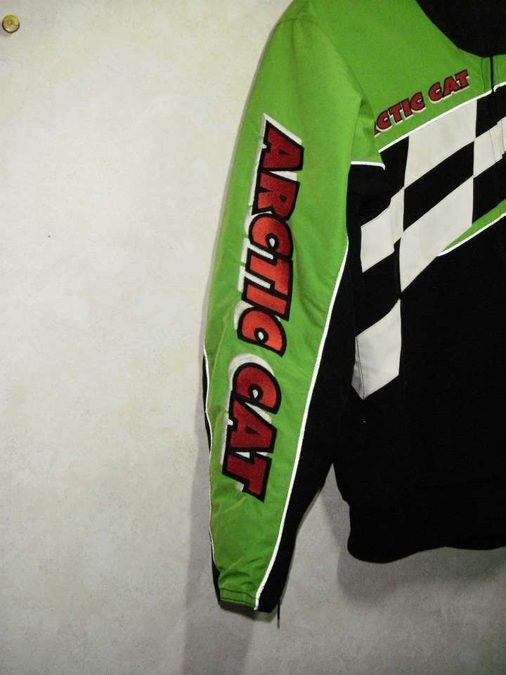 Arctic Cat Arctic Wear Snowmobile Jacket Women M Black Green Full Zip