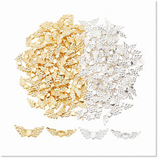 200 Pcs Wing Charm Beads - Angel Fairy Spacer Beads for Jewelry Making DIY - Gol