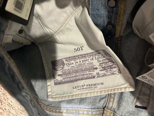Levi's Premium 501 Original Fit Selvedge Jeans Blue Men's Size NWT RT$148 3600 - Picture 10 of 19