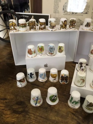 Thimbles x 66 Animals & Birds Fine Bone China Various Makers Nice condition - Picture 2 of 4