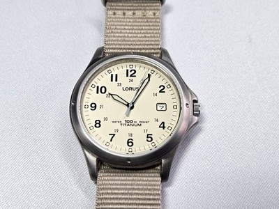 Lorus Men's Titanium Quartz Field Watch -  Sapphire Crystal  - Mint condition