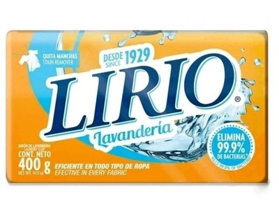 4x Lirio Laundry Bar Soap 400g Lavanderia Stain Remover Wash Clothes Family SZ