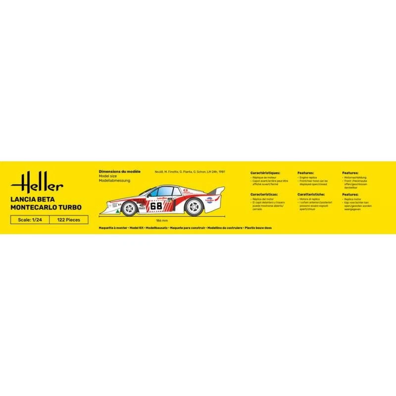 Starter Kit HELLER Lancia beta Montecarlo Turbo 1/24: Kit Completo, Déco 1979, D - Immagine 4 di 4