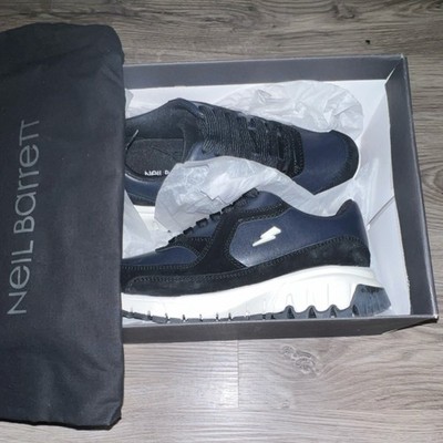 Neil Barrett Urban Runner Black Navy White Women's Sneakers DFB1401