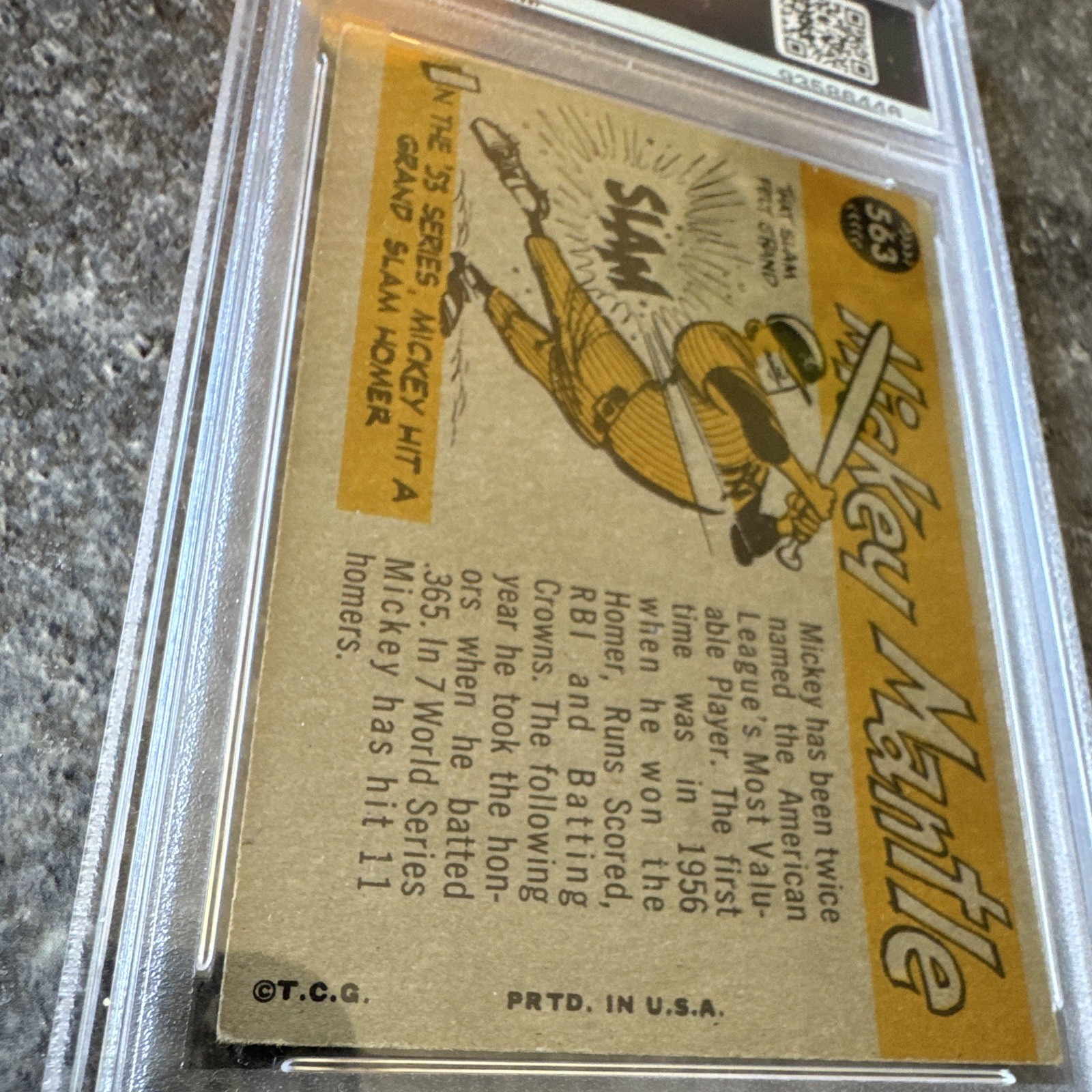 1960 topps mickey mantle 563 all-star yankees PSA 4 view 8