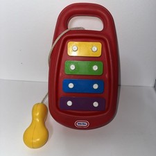 Vintage Baby TODDLER Little Tikes Red Xylophone Tap a Tune Piano 1571 MUSIC