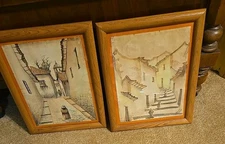 Original Watercolor (2) gouache  Signature Is Not Clear To Me Both Are The Same.