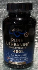 L Theanine 400 mg/L-Theanine Stress Relief/Extra Strength Supplement/sealed 9/26