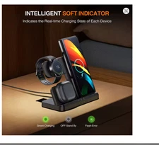 3-in-1 Fast Wireless Charging Station for Samsung S/Watch/Bud