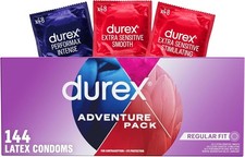 Durex Pleasure Pack Assorted Condoms, Exciting Mix of Sensation and Stimulation,