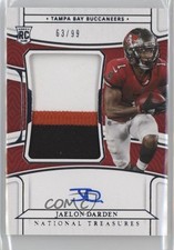 2021 Panini National Treasures Rookie 63/99 Jaelon Darden #188 Patch Auto 18yk