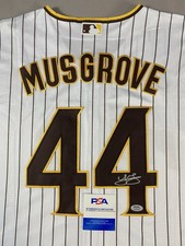 SAN DIEGO PADRES- JOE MUSGROVE AUTOGRAPH #44 NIKE PINSTRIPE JERSEY PSA AQ14194