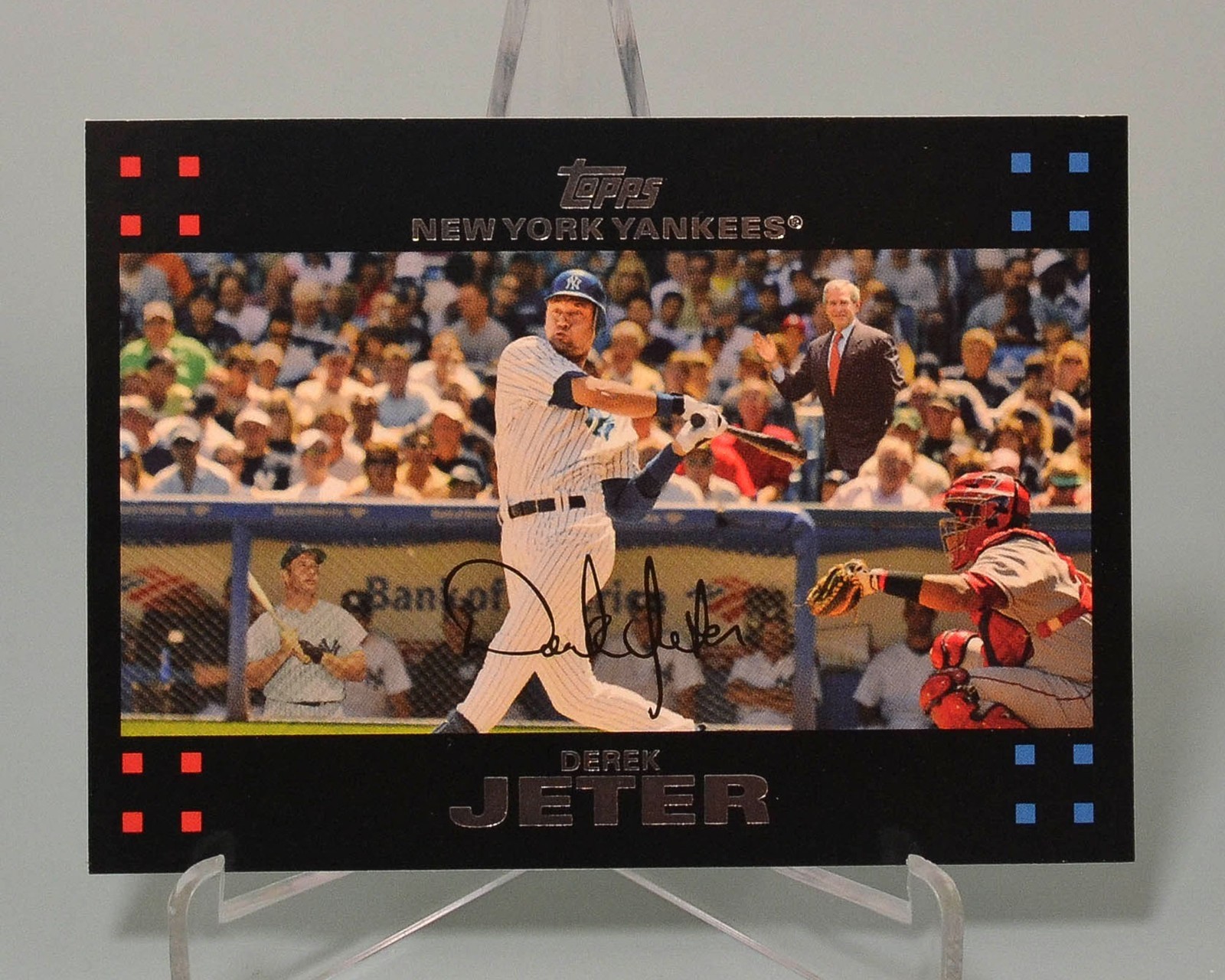 Derek JETER 2007 Topps Image Variation With Bush, Mantle
