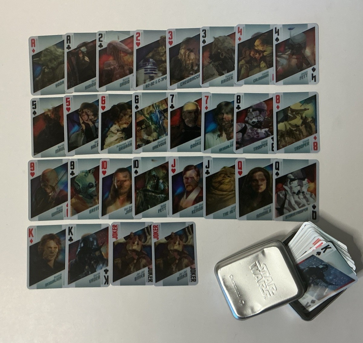 star wars holographic playing cards Star Wars Playing Cards - Silver Special Edition main image 1