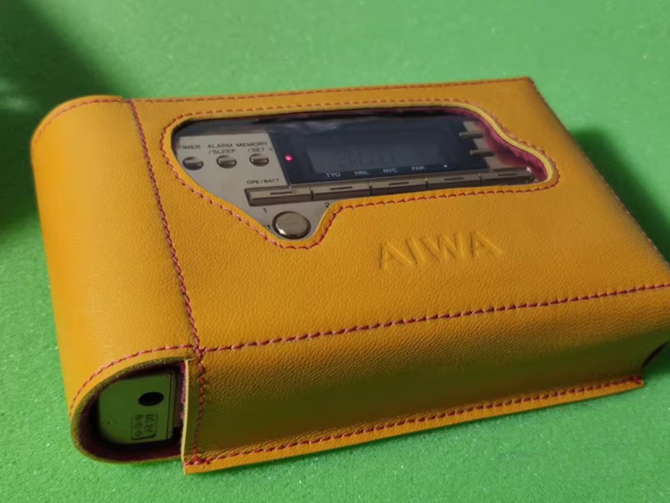 1x Handmade Custom Leather Case Bag Cover Protector For AIWA jx2000
