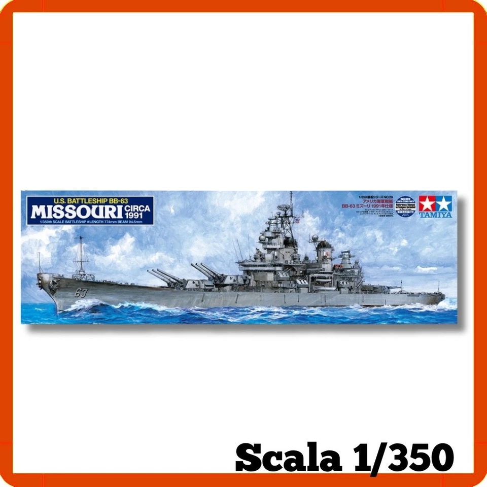 Modellismo statico navale militare model kit modellino Tamiya Missouri 1/350 - Immagine 4 di 4