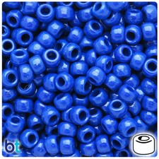 BeadTin Lapis Opaque 9mm Barrel Pony Beads 500pcs 