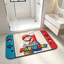 Super Mario Bath Mats Gamepad Shaped Indoor Kids Bathroom Floor Mat 60 X 120cm