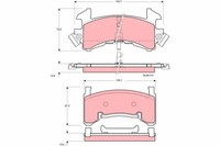 Bremsbelagsatz Scheibenbremse TRW GDB1272 FüR Chevrolet GMC Pontiac Camaro Buick