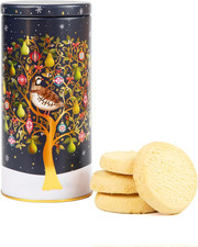 Cylinder Christmas Biscuits Tin - Traditional Scottish Shortbread Gift Set, Fest