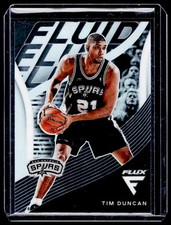 2020-21 Panini Flux Tim Duncan Fluid Silver Prizm #17 San Antonio Spurs